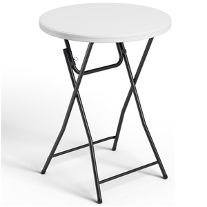 Mesa Plegable de 32 Pulgadas, Mesa Redonda Alta para Bar de Cócteles, Sin Ensamblaje, Portátil, para Bodas, Banquetes, Fiestas, Aire Libre - Product Image 1