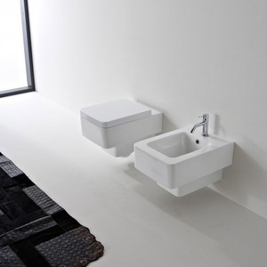 Scarabeo Teorema moderno Bidet a parete facile da installare Shattaf in plastica ABS per wc o bagno per hotel - Product Image 1