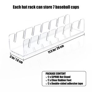 Nhà Máy Tùy Chỉnh Bán Buôn Hat <span class=keywords><strong>Rack</strong></span> Cho 14 Mũ Bóng Chày Phòng Ngủ Cài Đặt Miễn Phí Hat Hiển Thị Acrylic Mũ Bóng Chày Tổ Chức - Product Image 2