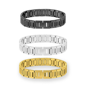 Bracciale Magnetico Premium in Acciaio al Titanio da <span class=keywords><strong>Uomo</strong></span> con Motivo a Coccodrillo Resistente allo Sbiadimento Design Regolabile Trendy Bestseller - Product Image 1