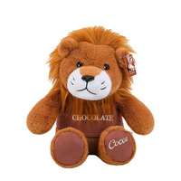 Nouvelle Peluche Lion Maillard Transfrontalière, Compagnon de Confort avec Rembourrage en Coton PP, Cadeau pour Bébé