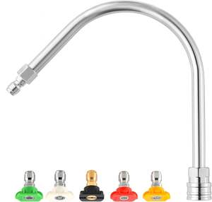 Accessorio <span class=keywords><strong>per</strong></span> <span class=keywords><strong>Pulizia</strong></span> <span class=keywords><strong>Grondaie</strong></span> in Acciaio con Connessione Rapida 1/4\", 5 Ugelli Spray, 4000 PSI, Funzionamento Manuale - Product Image 1