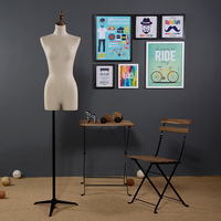 Maniquí de Fibra de Vidrio de Medio Cuerpo Femenino, Torso de Exhibición de Alta Gama, Ajustable y Duradero para Exhibición de Ropa
