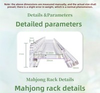 Supports de Mahjong Américains Antidérapants avec Poussoirs Magnétiques, Lot de 4 Supports en Acrylique Transparent de 20 Pouces, Supports de Mahjong de Luxe Premium Robustes