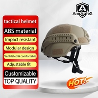 Casque tactique de luxe AmpsafeX léger en ABS Mich 2000, résistant à l'eau, avec visière transparente et protection auditive pour les sports des enfants