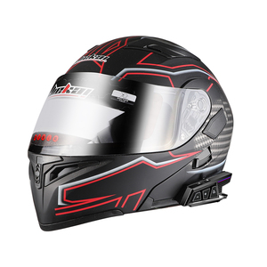 Auriculares para casco de motocicleta BT40 rojo con auriculares inalámbricos impermeables IPX6 con cancelación de ruido 5,3 Audifonos para motocicleta - Product Image 6