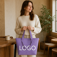 MOQ 50 pièces Sac fourre-tout tricoté personnalisé de couleur unie, couleurs avant et arrière différentes, logo personnalisé, sac de shopping grande capacité