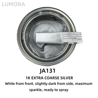 Peinture automobile 1K COARSE SILVER, peinture de réparation, couche de finition, polyuréthane acrylique, application uniforme, haute performance, LUMORA 4L, spray plat