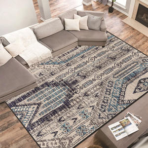 Tapis rectangulaire antidérapant Wan Xinlong style médaillon persan pour salon, canapé, table basse, en velours imprimé effet cristal - Product Image 3