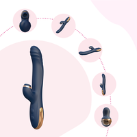 Vente en gros OEM PleasureHub Vibrateur Lapin 4-en-1 télescopique à aspiration et chauffant, contrôlé par application IA, pour femmes
