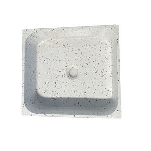 Vente en gros Nouveau design Bassin d'eau rectangulaire en <span class=keywords><strong>béton</strong></span> Terrazzo Stone Blanc Protection de l'environnement Lavabo de salle de bain Terrazzo - Product Image 1