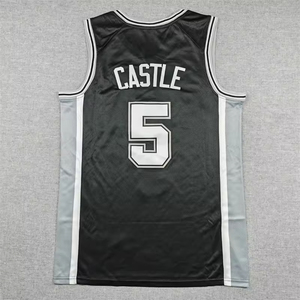 Maglie da Basket all'Ingrosso Stile San Antonio - Wembanyama # 1 Vassell # 24 <span class=keywords><strong>Duncan</strong></span> # 21 Loghi Ricamati, Prezzo Diretto di Fabbrica - Product Image 4
