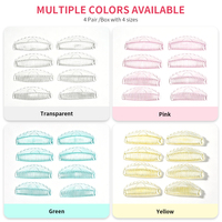 Prix d'usine – Coussinets en silicone coréens pour rehaussement de cils, sans colle, style fileté, 4 couleurs, pour permanente de cils