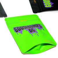 Sachet anti-odeur pochette debout zip-lock emballage comestible gommeux imprimé personnalisé 3.5 sacs en mylar