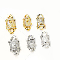 Fermoir à chaîne cubain en acier inoxydable 18 carats Bijoux Collier Bracelet Accessoires Fermoir