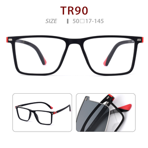 جودة مصنوعة يدويا مستقطبة TR90 مقطع مغناطيسي على النظارات الشمسية مع عدسة حماية من البنفسجية - Product Image 2