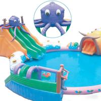 Parc aquatique gonflable circulaire sur le thème des pieuvres de qualité commerciale pour enfants, en PVC, garantie 3 ans