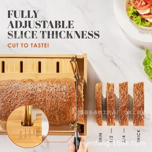 Trancheuse à pain en bois Lesenfang avec tiges métalliques pour la cuisine domestique et les outils de pâtisserie - Product Image 5