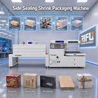 Machine d'emballage rétractable latérale avec tunnel de rétraction thermique automatique 5-10m/min pour film POF PE, boîtes, cosmétiques, aliments, cadeaux, certifiée CE