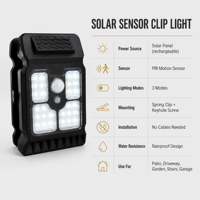 Lampe solaire de jardin de haute qualité pour voiture/maison/extérieur, 100 LED, étanche, avec détecteur de mouvement, lampes solaires murales de jardin
