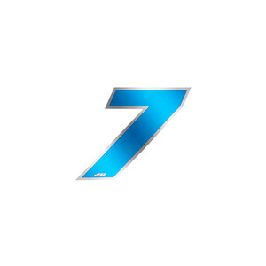 Confezione da 7 colori blu per moto con numeri da corsa anodizzati 65X85mm - Product Image 1