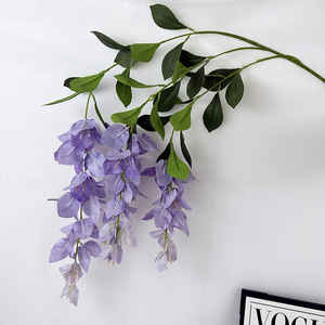 Usine de fleurs artificielles Meiyu Craft, bougainvilliers artificiels à trois branches, fleurs en soie suspendues, décorations de plafond pour mariage, rose et blanc - Product Image 4