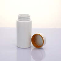 Flacon de pilules en plastique 50 pièces, bouteille de pilules de 10ml à 300ml, HDPE/animal de compagnie, bouteille de pilules de gélules, conteneurs de médicaments et de vitamines