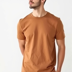 Mens Solid Color Short Sleeve Lightweight Double Jersey 100 Percent <b>Polyester</b> <b>T</b> <b>Shirt</b> Casual Comfortable Everyday Summer Wear - Product Image 3