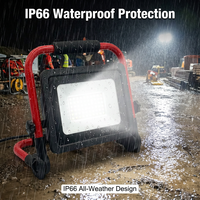 Projecteur LED portable pliable pour extérieur IP66 30W avec support jaune et câble personnalisable