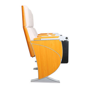 Asiento de auditorio Foshan con mesa de escritura abatible, asiento de teatro y silla de metal con acabado tapizado - Product Image 2