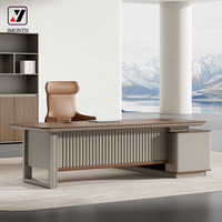 Mobilier commercial haut de gamme Mobilier de bureau au design moderne unique Directeur général Table de bureau de direction en bois