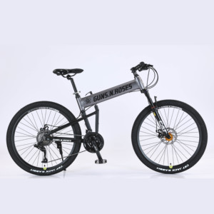 Vélo de montagne pliable tout-terrain avec double frein à disque et suspension, avec cadeau bonus pour les trajets quotidiens des adultes - Product Image 4