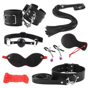 SM para Parejas, Juego de Roles Fetichistas, Bondage, Estampado de Leopardo, Esposas de Cuero, Látigo, Collar, Mordaza, 18+, Set de Restricción - Product Image 2