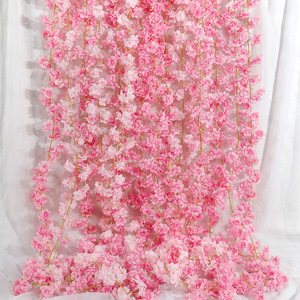 Guirlandes artificielles de fleurs de cerisier en soie pour décoration intérieure, mariage, murale, branche unique - Product Image 1