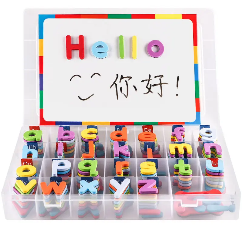 Apprendimento personalizzato lettere dell'alfabeto magnetico inglese per bambini lettere e numeri educativi giocattoli educativi simbolo