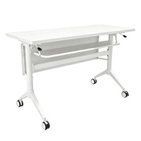 Tables de formation et de réunion modulaires modernes, pliantes, extensibles, avec plateau rabattable, en bois, avec pieds en acier, pour mobilier de bureau et de conférence