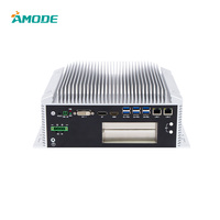 Komputer Industri Terintegrasi B85/B365 Sistem Linux/Windows, Aluminium Alloy, Tanpa Kipas, Mini PC Kontrol Industri