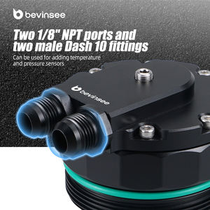 Bevinsee M52 M54 M56 adaptador de tapa de carcasa de filtro de aceite de aluminio para <span class=keywords><strong>BMW</strong></span> <span class=keywords><strong>E36</strong></span> E46 E60 Z3 Z4 X3 X5 328i <span class=keywords><strong>328Ci</strong></span> 11421744000 - Product Image 2