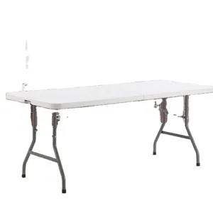 לבן פלסטיק מתקפל 6ft כסאות שולחן לאירועים , אירוע , מסיבה , קמפינג