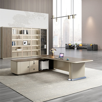 Bureau d'ordinateur de direction moderne Conception de panneau MDF Option de montage mural Garantie de 5 ans pour bureau à domicile Utilisation de villa Bureau en bois