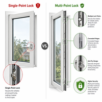Fenêtre coulissante en PVC à double vitrage, à isolation thermique multicouche, insonorisée, sécurisée, sur mesure, pour villa