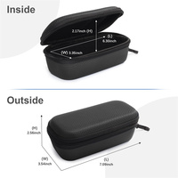 Étui à lunettes double avec fentes réglables, en polyester, coque rigide, organiseur de voyage pour lunettes et lunettes de soleil, fermeture éclair, pour hommes