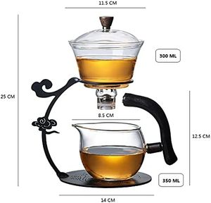 New Fully Automatic Lazy Man <b>Tea</b> Brewing Gadget Magnetic <b>Tea</b> Pot Heat-resistant Glass <b>Tea</b> Infuser Durable Classic Design - Product Image 5