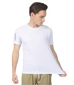 Herren Sommer lässiges atmungsaktives T-Shirt 10 Farben schnelltrocknend umdrehbar Polyester-Shorts Ärmel nachhaltige Erwachsenenkleidung