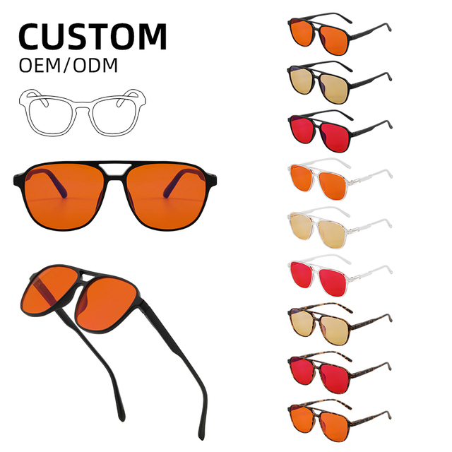 Unisex Anti-Blue Blue Light Blocking Computer Mobile Phone Double Bridge Glasses Fashion Custom Logo Eyeglasses for All Face