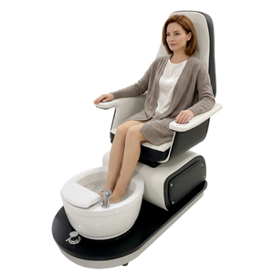 Silla de Pedicura Portátil con Bañera de Acrílico, Mueble de Salón de Belleza, Silla de Pedicura con Masaje Eléctrico - Product Image 1