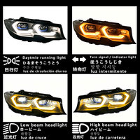 Ensemble de phares LED modifiés de style cuillère, DRL bicolore, lentille de projecteur laser, pour BMW Série 3 G20 2019-2022