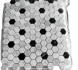 Partager 1 ''x 1'' hexagone carrara pierre blanche cuisine mur marbre mosaïque carrelage dosseret salle de bain