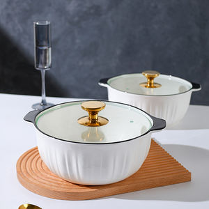 <span class=keywords><strong>2025</strong></span> 상업용 크기 모던 디자인 세라믹 식기 가정용 대형 수프와 캐서롤 뚜껑이있는 국수 그릇 - Product Image 4