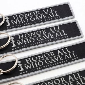 <b>Custom</b> Embroidered Fabric <b>Keychain</b> for Veteran Memorial Community Events Gifts - Product Image 3